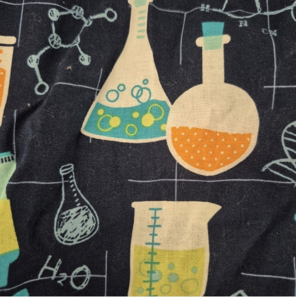 Handmade Drawstring Science Print Bag - Picture 5 of 8